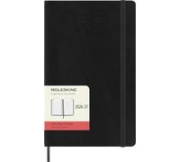 Moleskine Agenda journalier 18 mois 2026/2027 L/A5 (13 x 21 cm) 1 jour=1 page Couverture souple noir