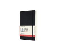 Moleskine Agenda Journalier / Journal 18 mois, Agenda 2021/2022, Agenda Journalier Avec Couverture Souple et Fermeture Elastique, Grand Format 13 x 21 cm, Couleur Noir, 608 Pages