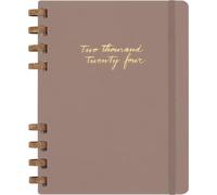 Moleskine Agenda Mensuel et Hebdomadaire avec Spirale 12 Mois 2024, Agenda 2024, Format XL 20,4x25,2, Couverture Rigide et Fermeture Elastique, Couleur Crush Almond