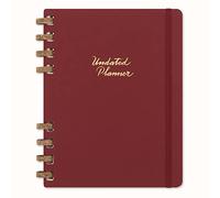 Moleskine Agenda non daté à spirales 12 mois Couverture rigide Format XL 20 x 25 cm Crush Cherry