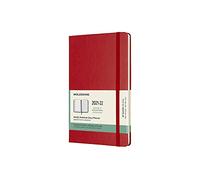 Moleskine Agenda/Planificateur Hebdomadaire 18 Mois, Agenda Semainier 2021/2022, Couverture Rigide et Fermeture Elastique, Grand Format 13 x 21 cm, Couleur Rouge écarlate, 208 Pages