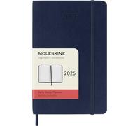 Moleskine Agenda Quotidien, Agenda Journalier 2026 12 Mois, Avec Couverture Souple et Fermeture Élastique, Format Pocket 9x14, Couleur Bleu