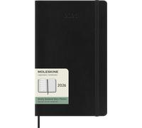 Moleskine Agenda civil 2026 Semainier 12 mois Grand format Souple Noir