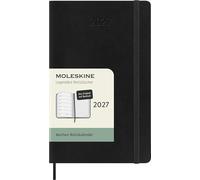 Moleskine Agenda Semainier 2027, Planner 12 Mois avec Espace pour Notes, Langue Allemande, Couverture Souple et Fermeture Élastique, Format Pocket 9x14 Cm, Noir