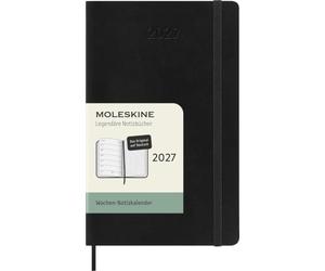 Moleskine Agenda Semainier 2027, Planner 12 Mois avec Espace pour Notes, Langue Allemande, Couverture Souple et Fermeture Élastique, Format Pocket 9x14 Cm, Noir