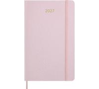 Moleskine Agenda Semainier 2027, Precious et Ethical Planner 12 Mois avec Espace pour Notes, Couverture Souple Végane et Coffret Cadeau, Format Large 13x21 Cm, Couleur Rose Cerise