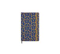 Moleskine Agenda Silk 12 Mois, Agenda Semainier Non Daté, Couverture Rigide Matelassée en Soie Italienne de Mantero et Fermeture Elastique, avec Coffret Cadeau, Grand Format 21x13cm, Couleur Bleu