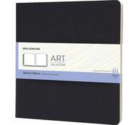 Moleskine - Art Collection - Album de Croquis, Carnet de Croquis avec Couverture Rigide, Papier pour Stylos, Crayons de Couleur, Fusain - Couleur Noir - Carré Taille 19 x 19 cm, 88 Pages