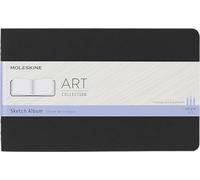 Moleskine - Art Collection - Album de Croquis, Bloc-Notes pour Dessins et Croquis - Couverture Rigide - Papier pour Stylos, Crayons et Fusain - Couleur Noir - Grand Format 13 x 21 cm, 88 Pages