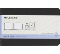 Moleskine - Art Collection - Cahier à Dessin, Carnet de Notes avec Couverture Rigide, Papier pour Stylos, Crayons et Fusain - Couleur Noir - Format de Poche 9 x 14 cm, 72 Pages