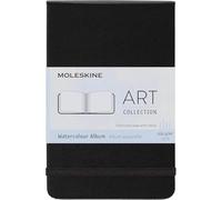 Moleskine Art Watercolour Album, Carnet de dessin, Couverture rigide et fermeture élastique, Noir, Pocket 9 x 14 cm, 60 pages