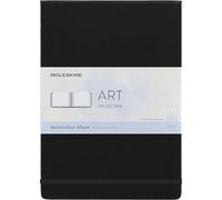 Moleskine Bloc Aquarelle Art A4 – Papier adapté à l'aquarelle, fermeture élastique, Noir, 60 p.