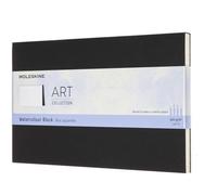 Moleskine Bloc d'aquarelle Large, A5, papier aquarelle 200G, couverture souple, noir