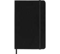 Moleskine Calendrier hebdomadaire 18 mois 2023/2024, P/A6, 1 sem. = 2 pages, Horizontal, couverture rigide, noir