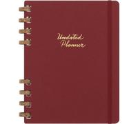 Moleskine Calendrier Life non daté avec reliure à spirale, Xl, semainier, couverture rigide, Crush Cherry