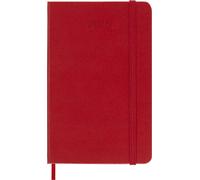 MOLESKINE Calendrier livre 2026 jours L/A5 couverture rigide rouge clair