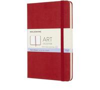 Moleskine Carnet de croquis Medium, papier 165G, couverture rigide, rouge écarlate