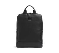 Moleskine Sac à dos porte‑PC Classic Leather – Cuir vertical 15'', Noir 30x8,5x40 cm