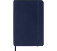 Agenda Quotidien Moleskine 2027, Agenda de 12 Mois avec Couverture Souple et Fermeture Élastique, Format Pocket 9x14 Cm, Couleur Bleu Saphir