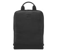Moleskine Sac à dos porte‑PC Classic Leather – Cuir vertical 15'', Noir 30x8,5x40 cm