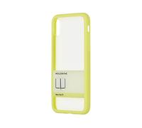 Moleskine - Étui Rigide Transparent Avec Bande Elastique Graphique - Étui Rigide iPhone X - Avec Journal XS Volant Pour Notes - Étui Transparent Avec Bordure Et Bande Graphique Couleur Jaune Paille