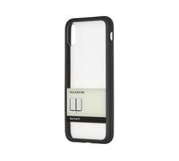 Moleskine - Étui Rigide Transparent avec Bande Elastique Graphique - Étui Rigide pour iPhone X - Avec Journal XS Volant pour Notes - Étui Transparent avec Bordure et Bande Graphique Couleur Noir