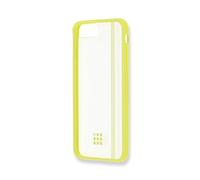 Moleskine - Étui Rigide Transparent - Étui Rigide pour iPhone 6+/6s+/7+/8+ - Avec Journal XS Volant pour Notes - Étui Transparent avec Bordure et Bande Graphique Couleur Jaune Paille