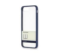 Moleskine - Étui Rigide Transparent - Étui Rigide pour iPhone 6+/6s+/7+/8+ - Avec Journal XS Volant pour Notes - Étui Transparent avec Bordure et Bande Graphique Couleur Bleu de Prusse
