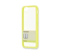 Moleskine - Étui Transparent avec Bande Elastique - Étui Rigide pour iPhone 6/6s/7/8 - Avec Journal XS Volant pour Notes - Étui Transparent avec Bande Graphique Couleur Jaune Paille