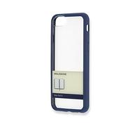 Moleskine - Étui Transparent avec Bande Elastique - Étui Rigide pour iPhone 6/6s/7/8 - Avec Journal XS Volant pour Notes - Étui Transparent avec Bande Graphique Couleur Bleu de Prusse