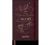 Moleskine Harry Potter Accio 12 Monate Tageskalender 2025, L/A5, Fester Einband, Bordeauxrot