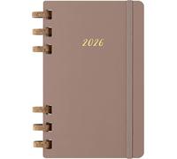 Moleskine Agenda Life Planner 2026 – Hebdo & Mensuel, Spirale, Couverture rigide, Amande 13×21 cm