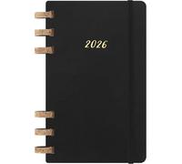 Moleskine Life Planner 2026, Agenda Hebdomadaire et Mensuel Spirale 12 Mois, Couverture Souple et Fermeture Élastique, Couleur Noire, Format Large 13x21 cm