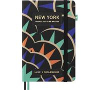 Moleskine LUXE Carnet New York City Notebook, Carnet avec Contenus de Voyage, Couverture Rigide en Tissu et Fermeture avec Élastique, Format Pocket 9 x 14 cm