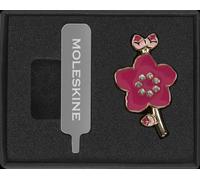 Moleskine Pin Sakura - Decorative Silver Pin for Notebook or Planner, Zinc Alloy
