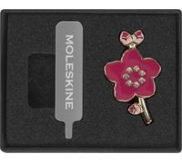Moleskine Pin Sakura - Épingle décorative argentée pour carnet ou agenda, charm fleur en alliage de zinc