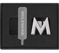 Moleskine Pins pour Carnet ou Agenda Lettre M, Épingle Lettres, Personnalisez la Fermeture avec un Élastique, Idées de Cadeaux Personnalisés, Couleur Argent
