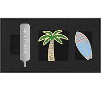 Moleskine Pins Thème Pays,Set de Pins Palmier et Planche de Surf, US West Coast, pour Carnets et Agendas, Accessoires Décoratifs et Idée Cadeau