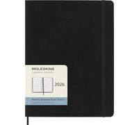 Moleskine Monthly Planner, 2026 12-Month Monthly Agenda, With Soft Cover and Ela
