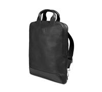 Moleskine Sac à dos porte‑PC Classic Leather – Cuir vertical 15'', Noir 30x8,5x40 cm
