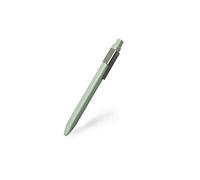 Moleskine - Stylo à Bille Click - Pointe Moyenne 1,0 mm - Couleur Vert Sauge - Forme Rectangulaires et Pince pour Cahier - Encre Noire Rechargeable