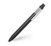 Moleskine - Stylo à Bille Click, Pointe Moyenne de 1,0 mm, Forme Rectangulaire et Pince pour Cahier, Encre Noire Rechargeable, Noir