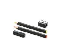 Moleskine Textmarker Set 2 crayons de couleur Mines lumineuses jaune, orange / 1 capuchon / 1 taille-crayon