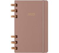 Moleskine Weekly & Monthly Planner, Agenda Hebdomadaire et Mensuelle Spirale 12 Mois 2025, Couverture Rigide et Fermeture Élastique, Couleur Crush Almond, Format Large 15x21 cm