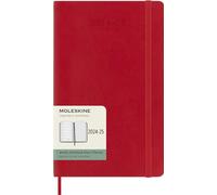 Moleskine Weekly Planner 2024-2025, Agenda Hebdomadaire 18 Mois 2025 avec Espace Pour Notes, avec Couverture Souple et Fermeture Élastique, Format Large 13 x 21 cm, Couleur Rouge Écarlate