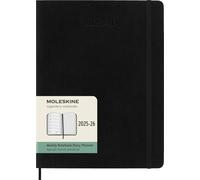 Moleskine Weekly Planner 2025-2026, 18-Month Weekly Planner With Note Space, Sof