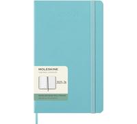 Moleskine Weekly Planner 2025-2026, Agenda Hebdomadaire 18 Mois avec Espace pour Notes, Couverture Rigide et Fermeture Élastique, Format Large 13 x 21 cm, Couleur Aquamarine