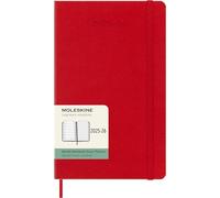 Moleskine Weekly Planner 2025-2026, Agenda Hebdomadaire 18 Mois avec Espace pour Notes, Couverture Rigide et Fermeture Élastique, Format Large 13 x 21 cm, Couleur Rouge Ecarlate