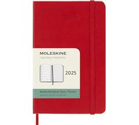 Moleskine Agenda civil de poche semainier Couverture rigide 2025 Rouge G