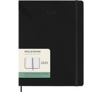 Agenda civil hebdomadaire Moleskine 12 mois XL Couverture Rigide Noir Noir